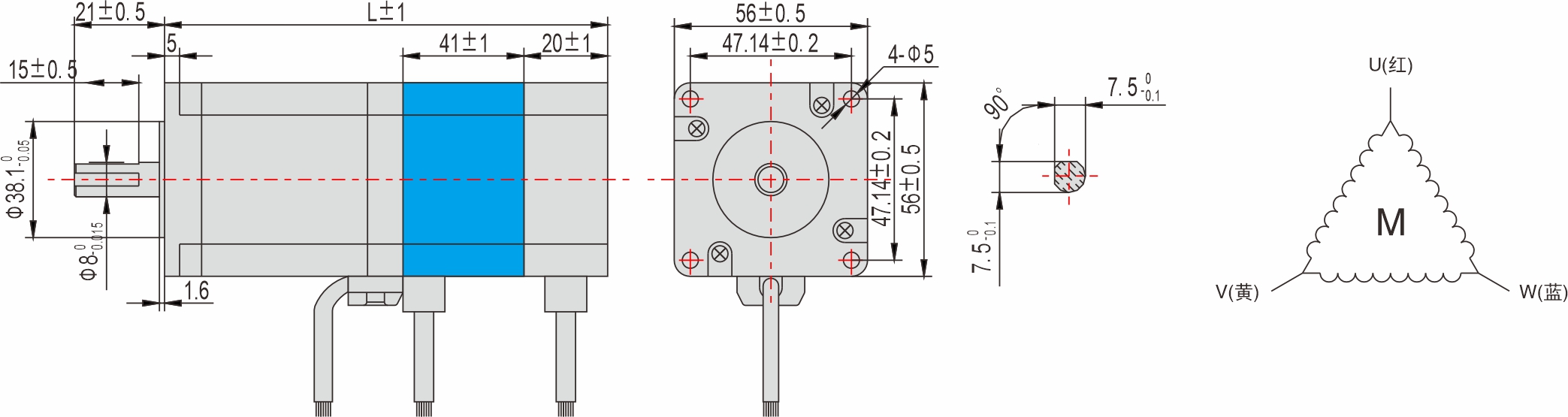 56mm 系列 帶剎車閉環(huán)步進電機 56mm 系列 帶剎車閉環(huán)步進電機