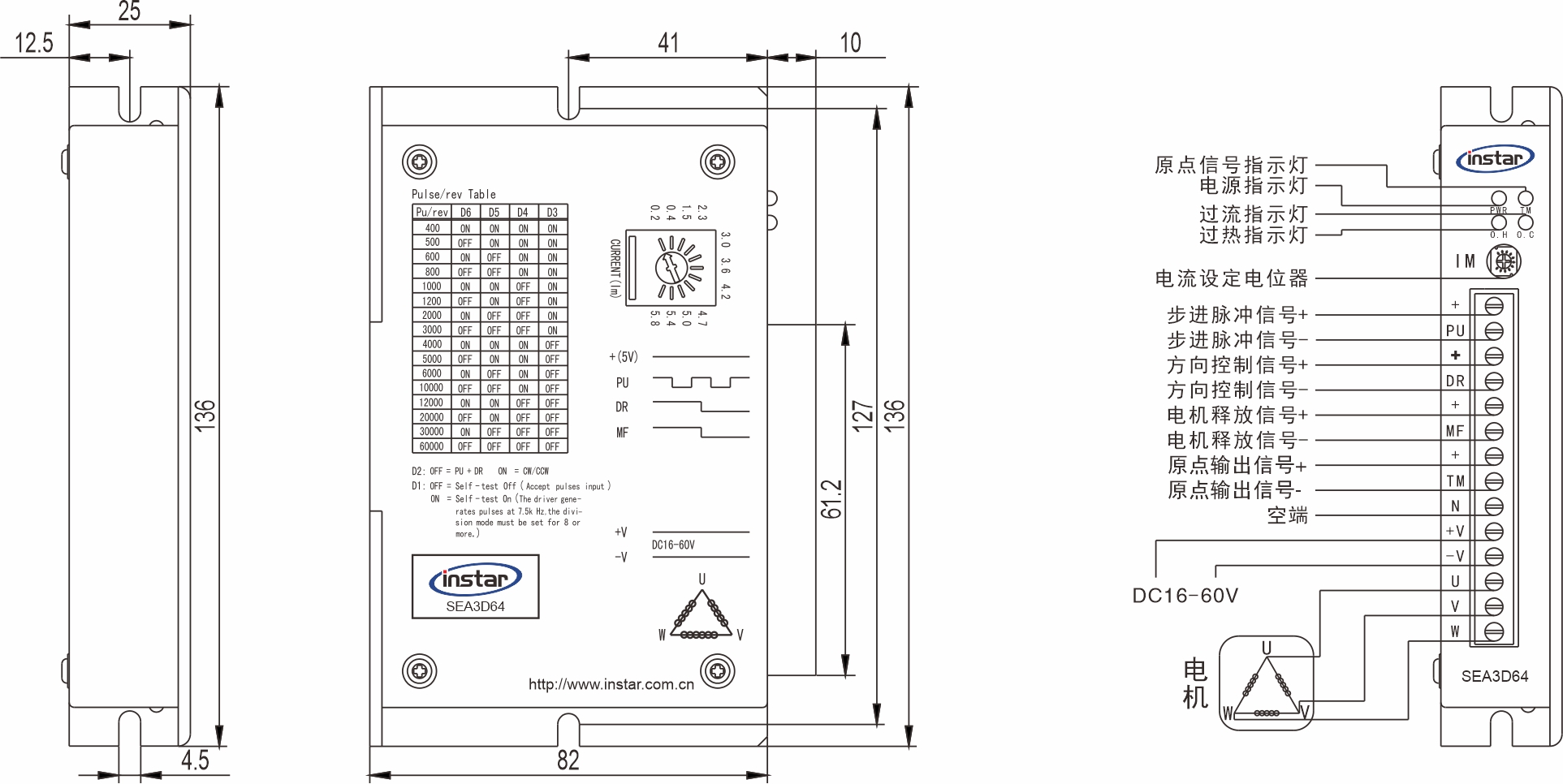 英士達(dá)機(jī)電 步進(jìn)電機(jī)驅(qū)動(dòng)器 SEA3D64 英士達(dá)機(jī)電 步進(jìn)電機(jī)驅(qū)動(dòng)器 SEA3D64