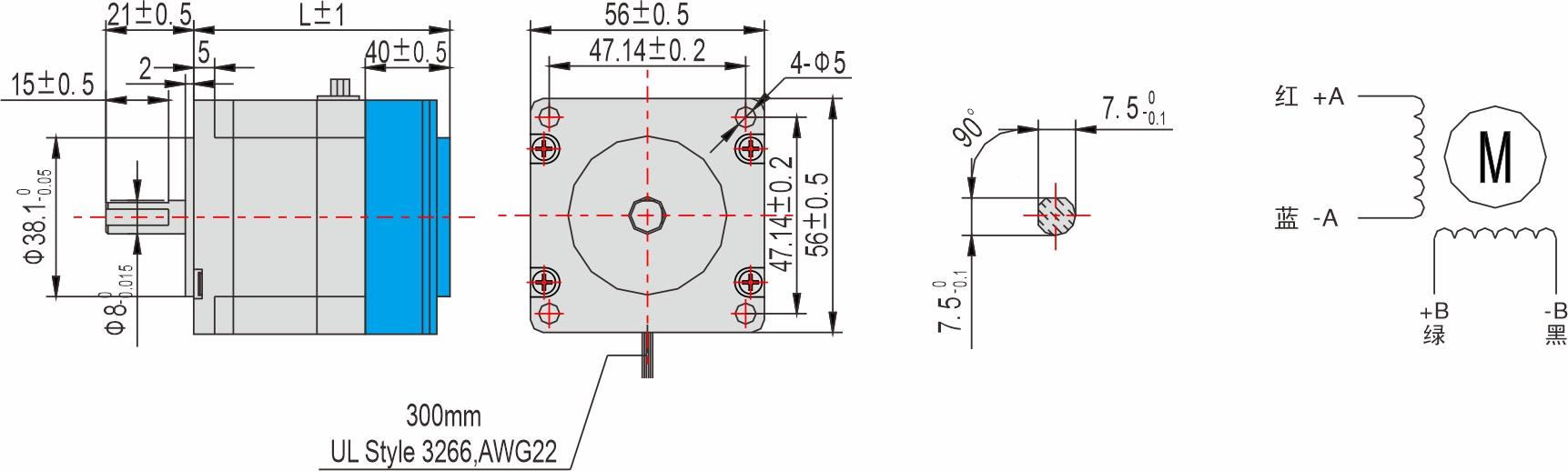 英士達(dá)機(jī)電 56mm帶剎車步進(jìn)電機(jī) 英士達(dá)機(jī)電 56mm帶剎車步進(jìn)電機(jī)