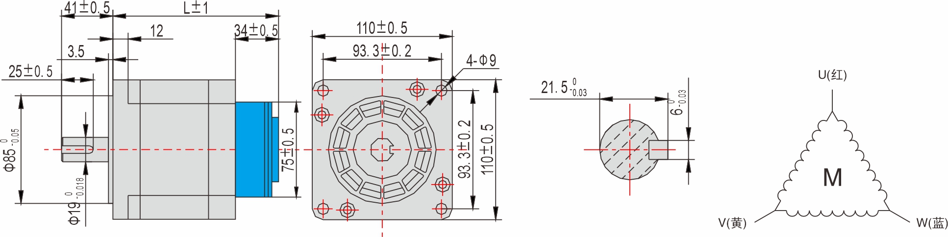 英士達(dá)機(jī)電 110mm帶剎車步進(jìn)電機(jī) 英士達(dá)機(jī)電 110mm帶剎車步進(jìn)電機(jī)