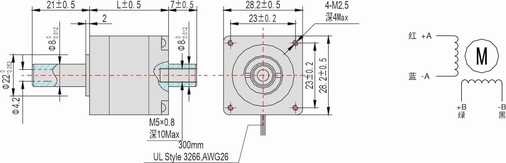 英士達機電 28mm中空軸步進電機 英士達機電 28mm中空軸步進電機