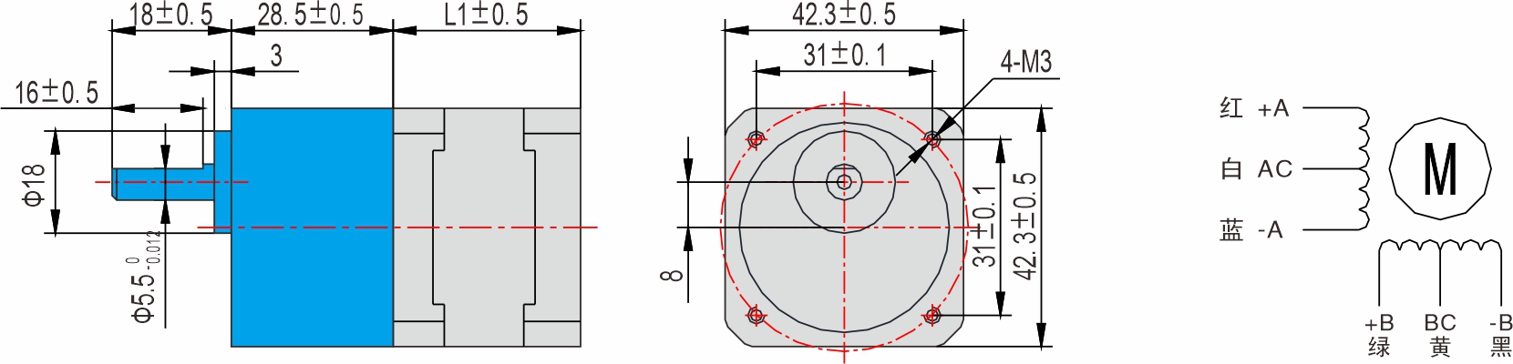 英士達機電 42mm齒輪箱步進電機 英士達機電 42mm齒輪箱步進電機