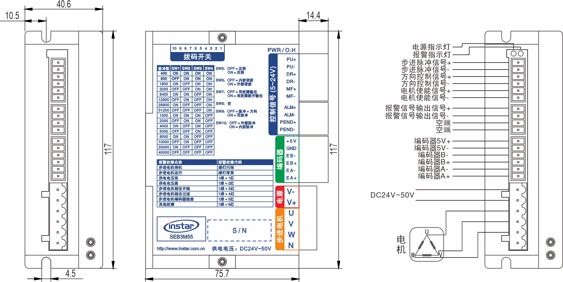 閉環(huán)步進(jìn)驅(qū)動(dòng)器 SEB3M55 閉環(huán)步進(jìn)驅(qū)動(dòng)器 SEB3M55