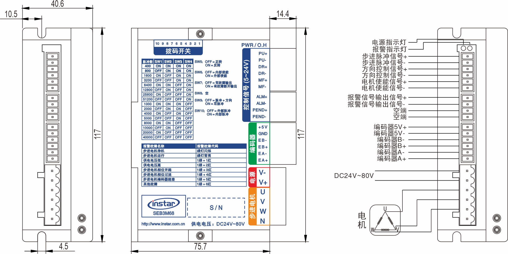閉環(huán)步進驅動器 SEB3M68 閉環(huán)步進驅動器 SEB3M68