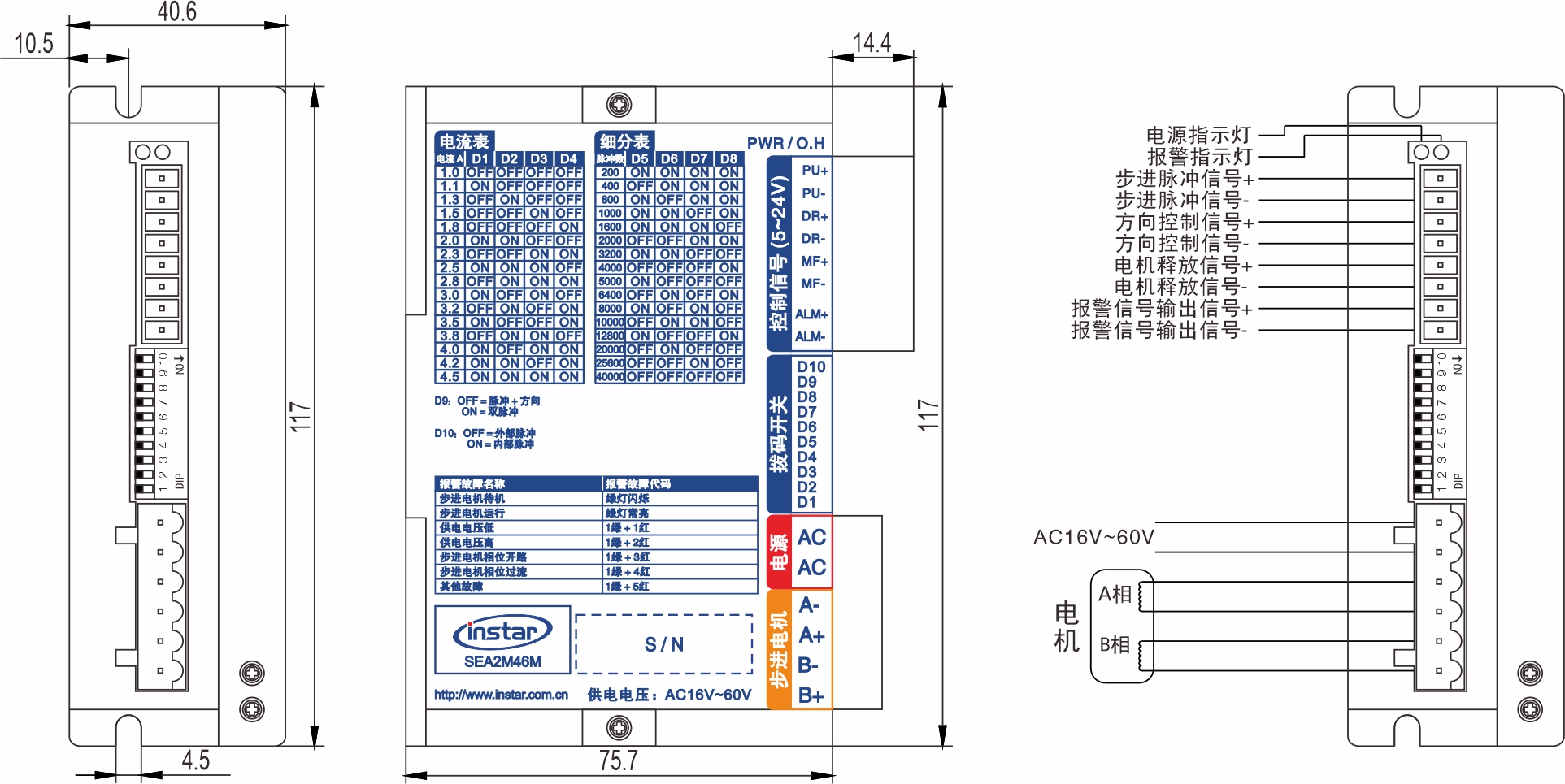 英士達(dá)機(jī)電 步進(jìn)電機(jī)驅(qū)動(dòng)器 SEA2M46M 英士達(dá)機(jī)電 步進(jìn)電機(jī)驅(qū)動(dòng)器 SEA2M46M